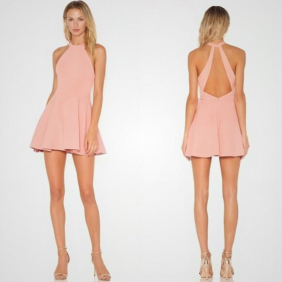 NBD Revolve Leo Mini Halter Dress S Blush NWT Party Homecoming - Picture 1 of 14